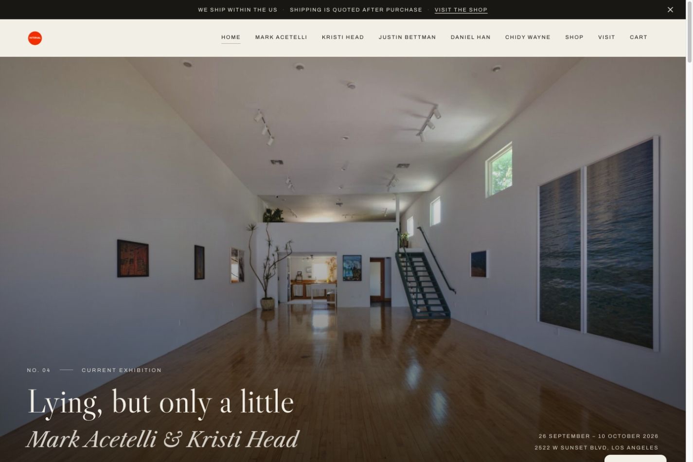 Interval Gallery website