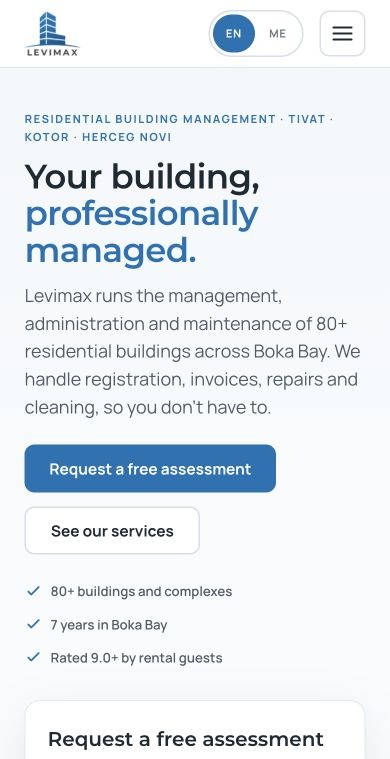 Levimax website on mobile
